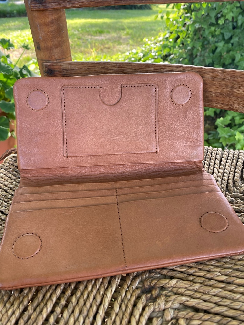 HOBO Leather Wristlet Wallet in Saddle/Tan - Picture 4 of 10